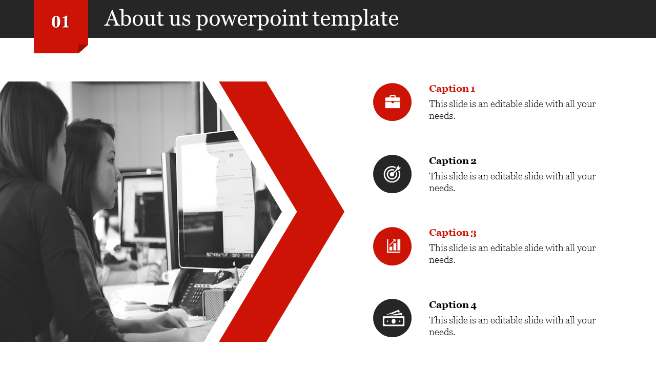 Simple About Us PowerPoint Template For Presentation